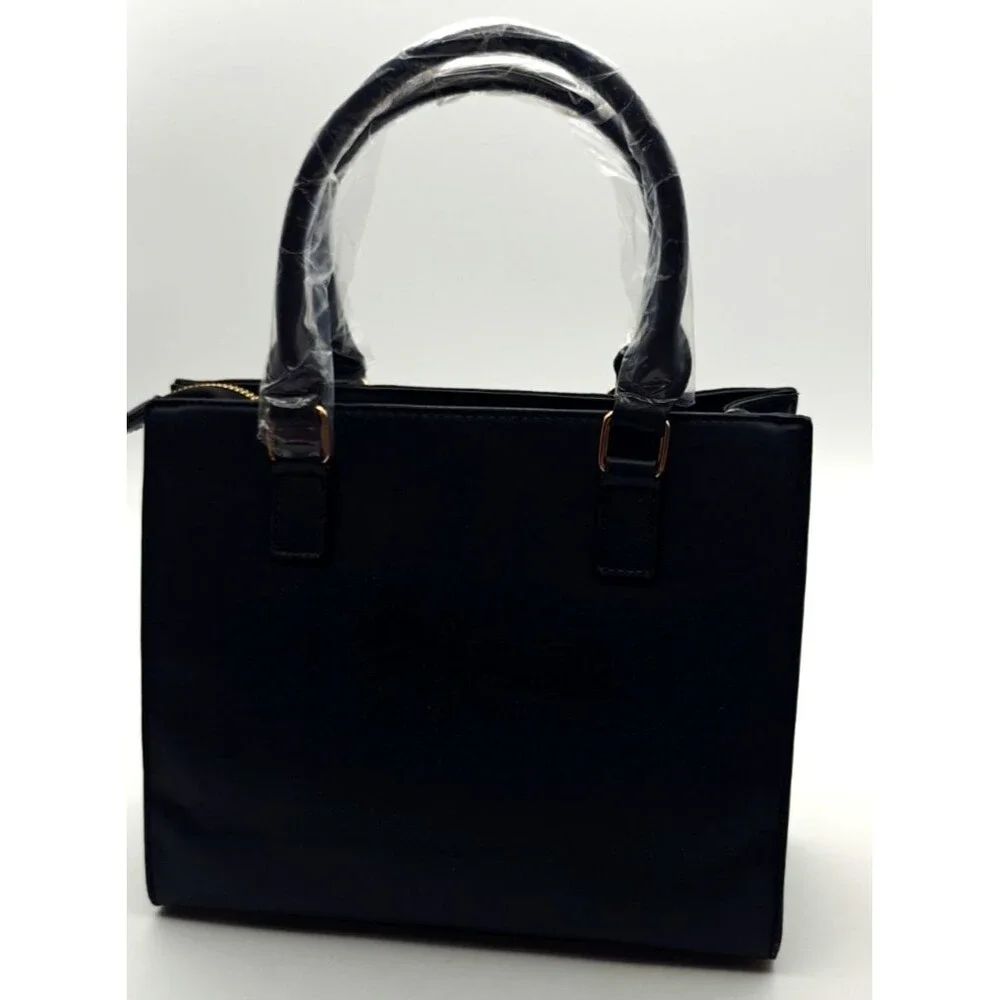 NWT Ellen Tracy Black Quilted Studden Collection Purse Handbag RV$178